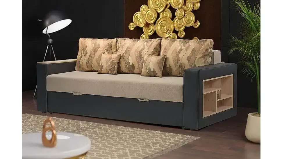 Черный диван Циклон