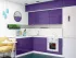 Фиолетовый металлик угловая кухня Color-MIX VIP-Master 2800x1800