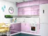 Розовый металлик угловая кухня Color-MIX VIP-Master 2800x1800