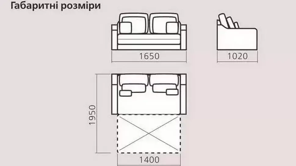 Размеры дивана Верона 1.4 софа фабрики Киевский-Стандарт Размеры дивана Верона 1.4 софа фабрики Киевский-Стандарт