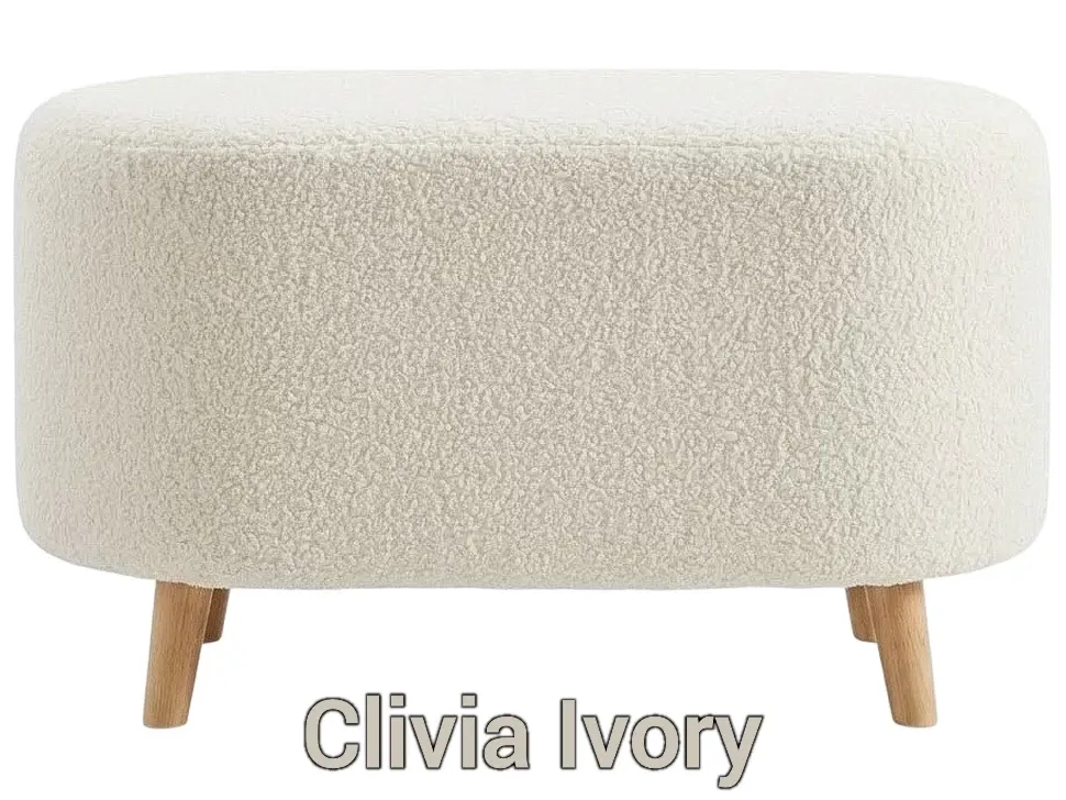 Пуф MAXI Viorina DEKO Clivia Ivory (Трендове букле) Пуф MAXI Viorina DEKO Clivia Ivory (Трендове букле)