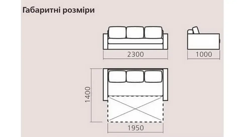 Диван Класик Київський-Стандарт єврокнижка фото 10