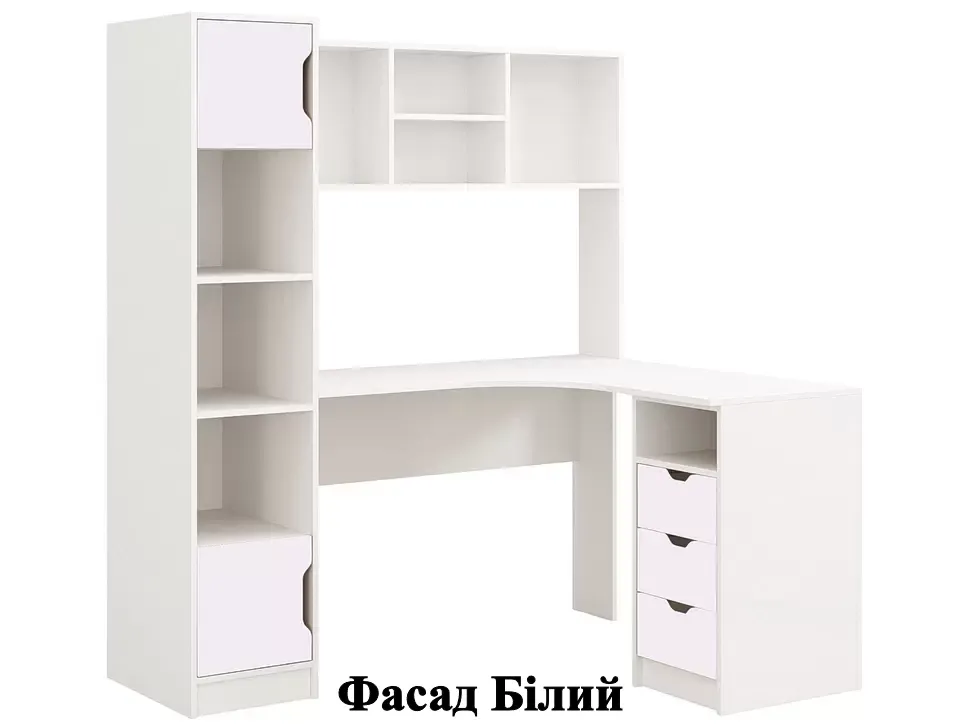 Білий кутовий письмовий стіл Viorina DEKO Teenager (Тінейджер) білий Білий кутовий письмовий стіл Viorina DEKO Teenager (Тінейджер) білий