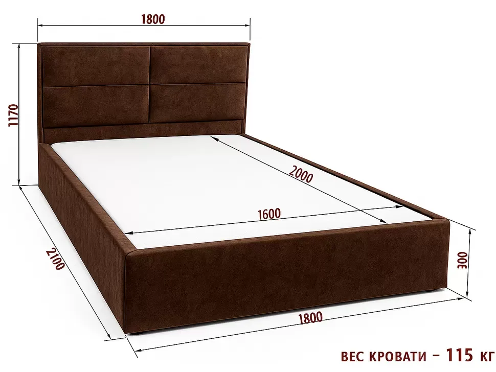 Двоспальне ліжко Шеффілд RICHMAN – деталі виробу