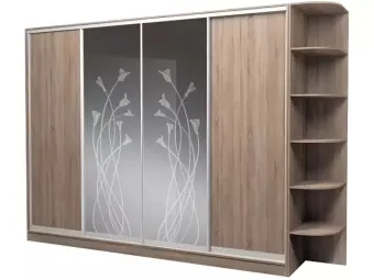 Купити Шафа-купе чотиридверна 3000x450x2400 3 метри Київський-Стандарт в Києві – ціна від виробника, доставка, кредит, установка від Київ-Меблі™