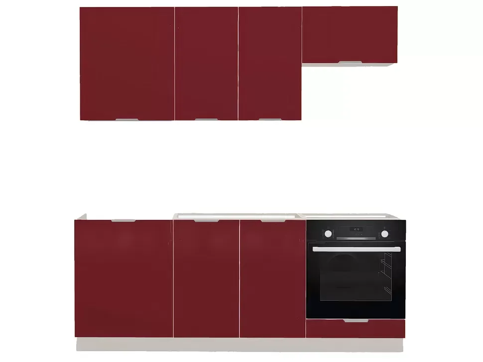 Без Столешницы, Кайенский Перец Модульная кухня Acryl 2 м фасады LuxeForm Рост