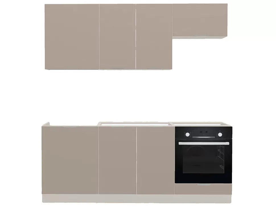 Без Столешницы, Мокко Модульная кухня Acryl 2 м фасады LuxeForm Рост