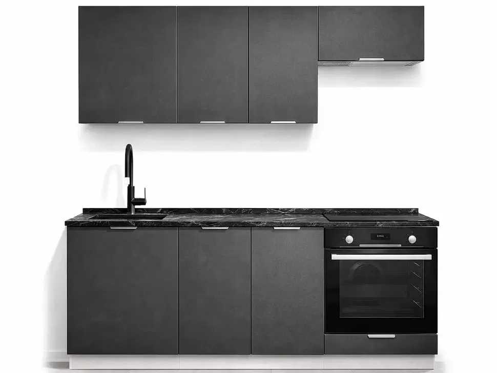 LuxeForm 38 Мм, Графит Модульная кухня Acryl 2 м фасады LuxeForm Рост