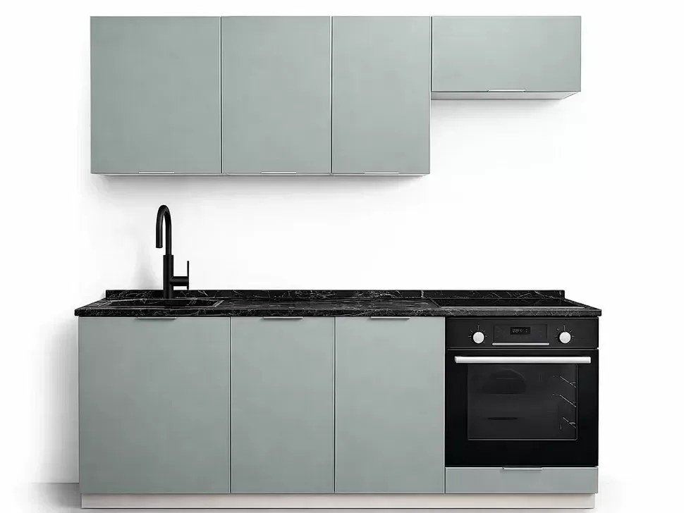 LuxeForm 38 Мм, Каменная Роза Модульная кухня Acryl 2 м фасады LuxeForm Рост