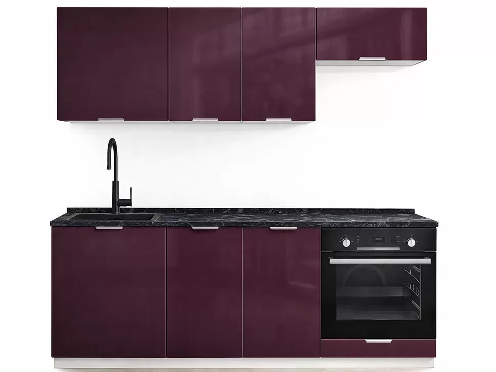 LuxeForm 38 Мм, Сливовый Модульная кухня Acryl 2 м фасады LuxeForm Рост