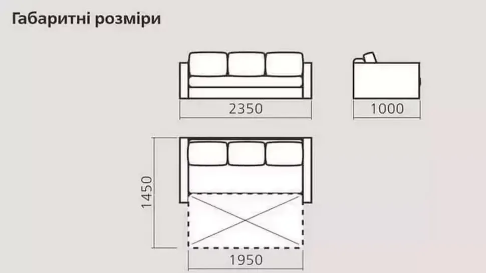Размеры дивана Фокус-2 фабрики Киевский-Стандпрт Размеры дивана Фокус-2 фабрики Киевский-Стандпрт