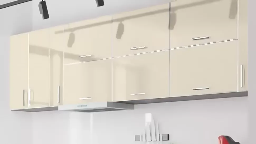 Кремовая Прямая кухня ВИП-Мастер М.Глосс 2800 ❀ VIP-Master M.Gloss Cream 2,8 метра Кремовая Прямая кухня ВИП-Мастер М.Глосс 2800 ❀ VIP-Master M.Gloss Cream 2,8 метра