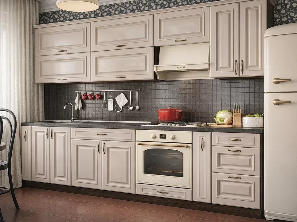 Кухня Amore Classic 2,8 м бежевая Вип-Мастер купить в Киеве – Киев-Мебель™