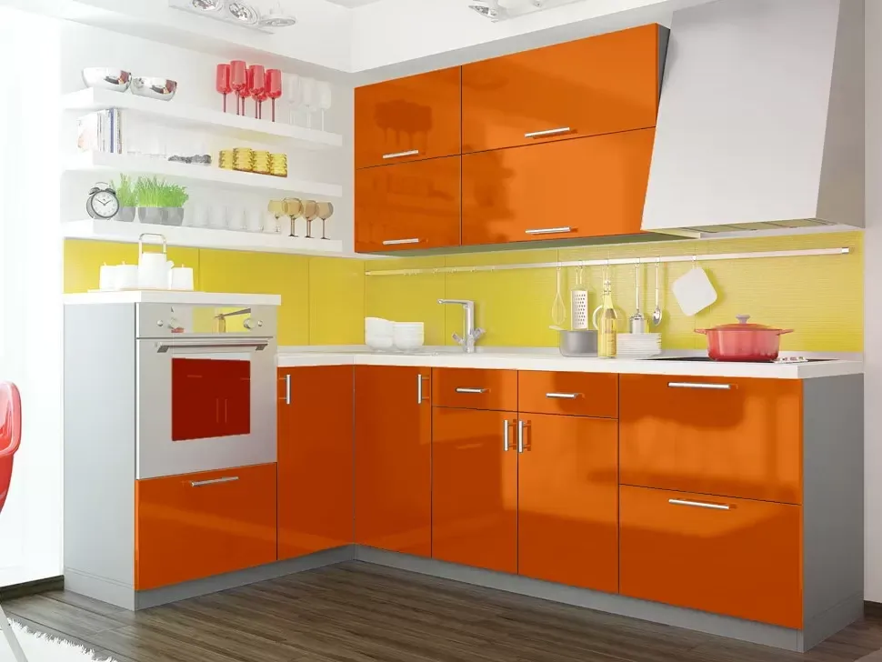 Помаранчевий Кутова кухня Мода 2,4×1,6 м Віп-Майстер Помаранчевий Кутова кухня Мода 2,4×1,6 м Віп-Майстер
