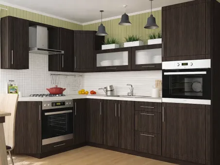 Кутова кухня Максима 2,6×1,8 м МДФ горіх Віп-Майстер