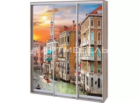 Шкаф-купе трехдверный 2500 фотопечать старый Киев Арт-Мебель Premium