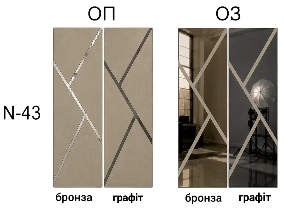 Шафа-купе 1400 варіанти дзеркал Фенікс