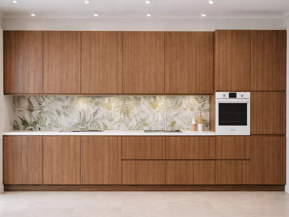 Шпонована кухня WoodLine Lux 3,4 м горіх Браун Віп-Майстер фото 2