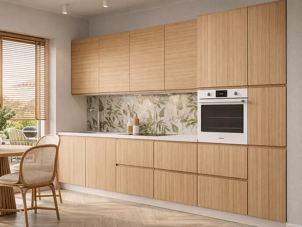 Шпонована кухня WoodLine Люкс Віп-Майстер дуб елегант 3,4 м
