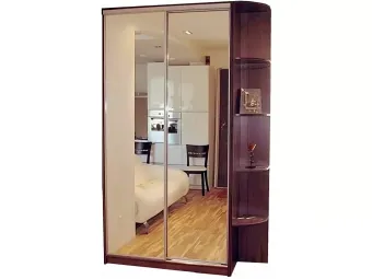 Купити Шафа-купе дводверна з дзеркалом Віп-Майстер 1300x600x2400 1,3 метра в Києві – ціна від виробника, доставка, кредит, установка від Київ-Меблі™