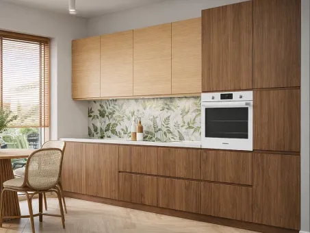Шпонированная кухня WoodLine Люкс 3,4 м орех Браун Вип-Мастер