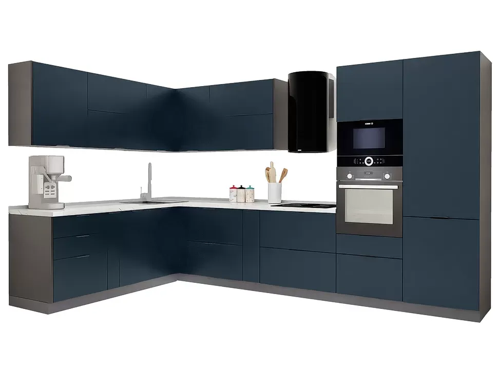 LuxeForm 38 Мм Чорничний Кутова кухня 3600х1500 мм МДФ фасади Idea LuxeForm Рост LuxeForm 38 Мм Чорничний Кутова кухня 3600х1500 мм МДФ фасади Idea LuxeForm Рост