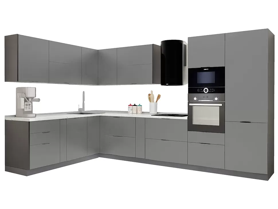 LuxeForm 38 Мм Шиншилла Кутова кухня 3600х1500 мм ДСП фасади Рост LuxeForm 38 Мм Шиншилла Кутова кухня 3600х1500 мм ДСП фасади Рост