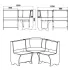 Розміри кухонного куточка Еквадор, меблевої фабрики Компаніт