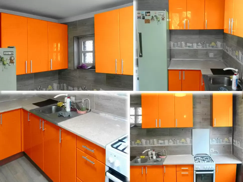 Оранжевая угловая кухня Color-MIX VIP-Master 2300x1300 Оранжевая угловая кухня Color-MIX VIP-Master 2300x1300