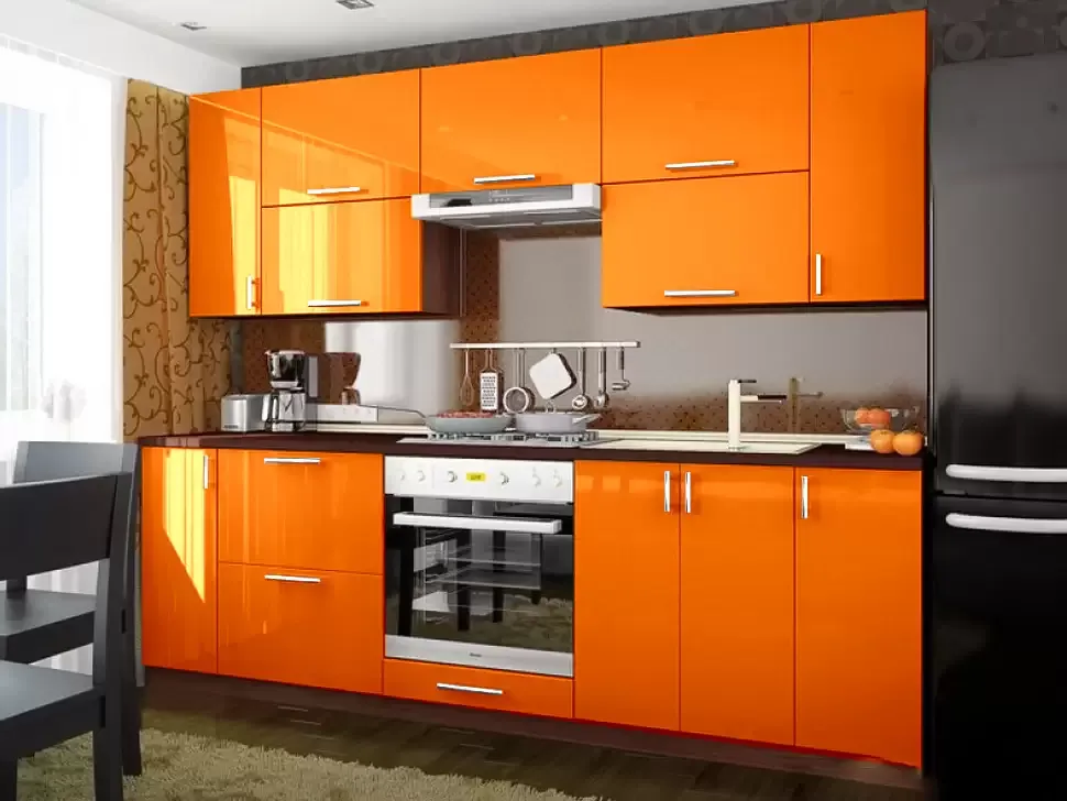 Оранжевая кухня-глянец Color-MIX VIP-Master 2.4 метра Оранжевая кухня-глянец Color-MIX VIP-Master 2.4 метра