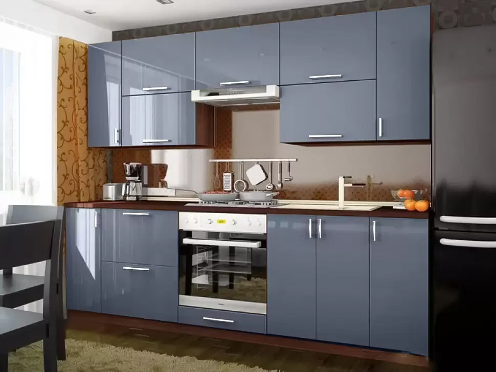 Серая кухня-глянец Color-MIX VIP-Master 2.4 метра Серая кухня-глянец Color-MIX VIP-Master 2.4 метра