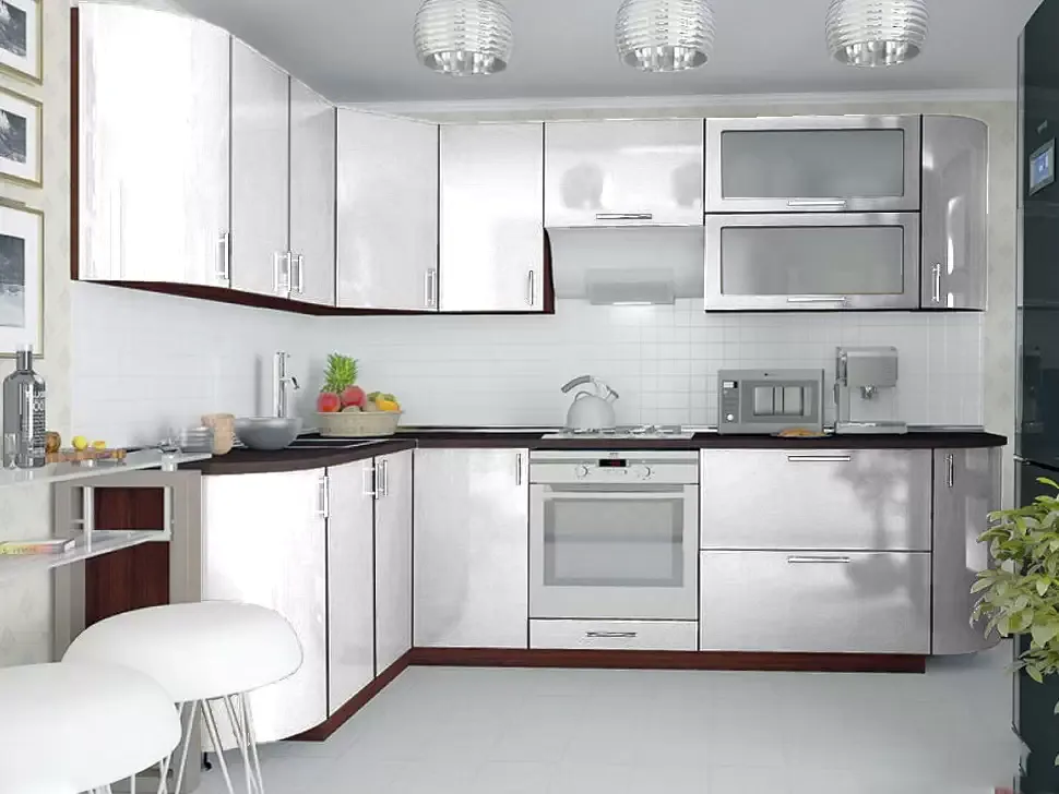 Белая угловая кухня Color-MIX VIP-Master 2700x1700