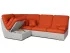 Ниша под сиденьем оранжевого углового дивана Бозен ЕСО-4 Константа модульный пума