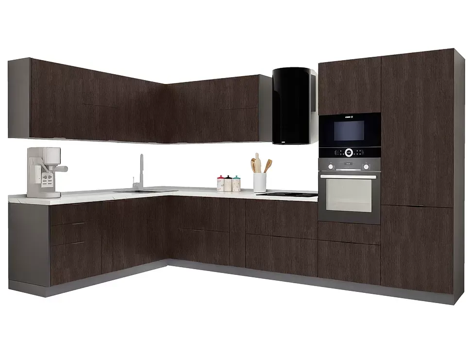 LuxeForm 38 Мм, Клён Горный Угловая кухня Idea 3,6×1,5 м фасады LuxeForm Рост LuxeForm 38 Мм, Клён Горный Угловая кухня Idea 3,6×1,5 м фасады LuxeForm Рост