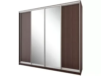 Купити Шафа-купе чотиридверна Стандарт з дзеркалом 2500x600x2400 2,5 метри Віп-Майстер в Києві – ціна від виробника, доставка, кредит, установка від Київ-Меблі™