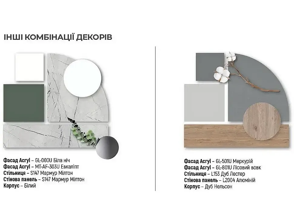 Кутова кухня 3,8×1,7 м ДСП фасади Рост – деталі виробу Кутова кухня 3,8×1,7 м ДСП фасади Рост – деталі виробу