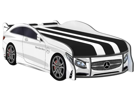 Детская кровать машина Mercedes White Space 05 Viorina DEKO Мерседес белый