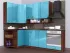 Голубой металлик угловая кухня Color-MIX VIP-Master 2400x1200 Голубой металлик угловая кухня Color-MIX VIP-Master 2400x1200