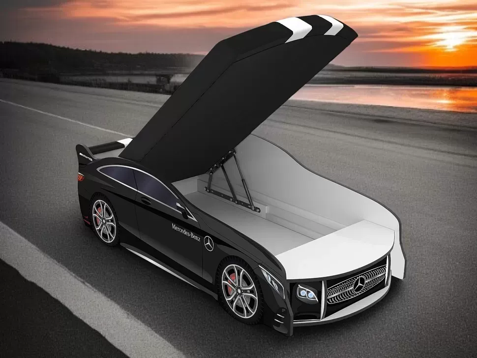 Детская кровать машина Mercedes Black Space 07 Viorina DEKO Мерседес черный фото 5