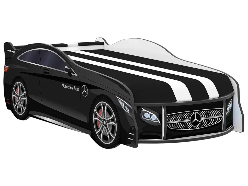 Детская кровать машина Mercedes Black Space 07 Viorina DEKO Мерседес черный купить в Киеве – Киев-Мебель™