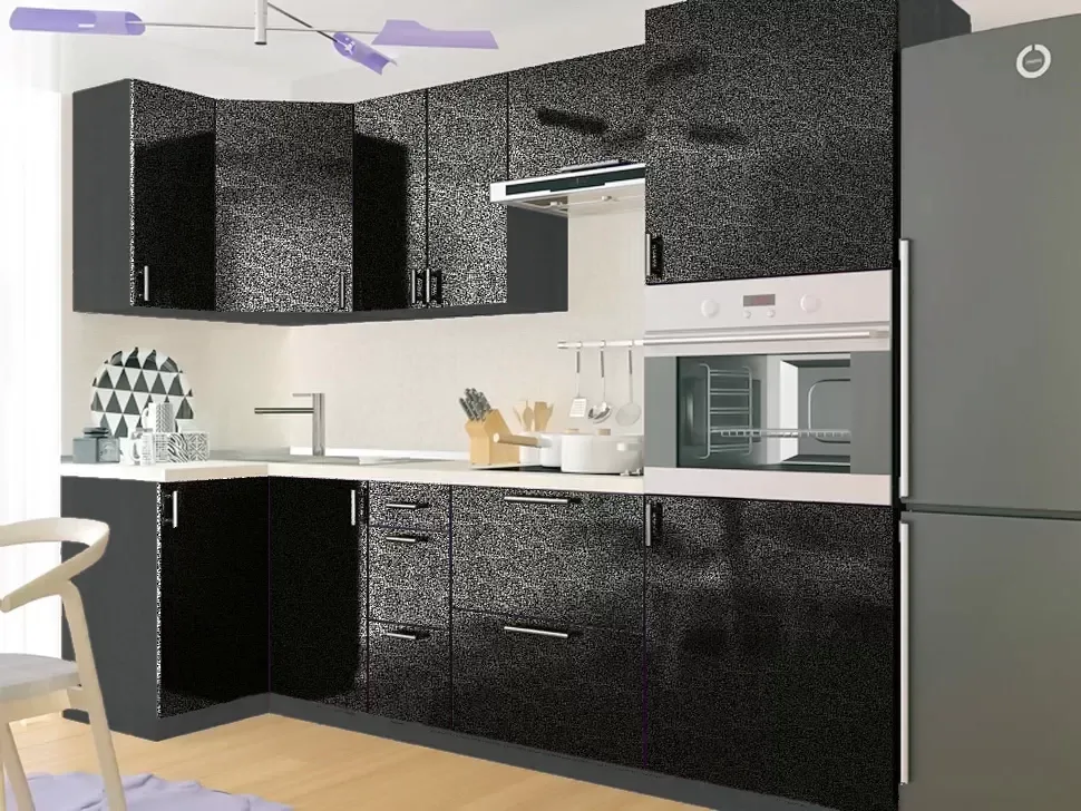 Антрацит Антрацит Металік Кутова кухня Мода 2,6×1,0 м (з пеналом) Віп-Майстер Антрацит Антрацит Металік Кутова кухня Мода 2,6×1,0 м (з пеналом) Віп-Майстер