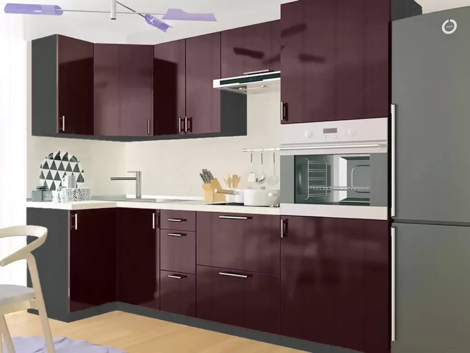 Антрацит Мокко NEW Кутова кухня Мода 2,6×1,0 м (з пеналом) Віп-Майстер Антрацит Мокко NEW Кутова кухня Мода 2,6×1,0 м (з пеналом) Віп-Майстер