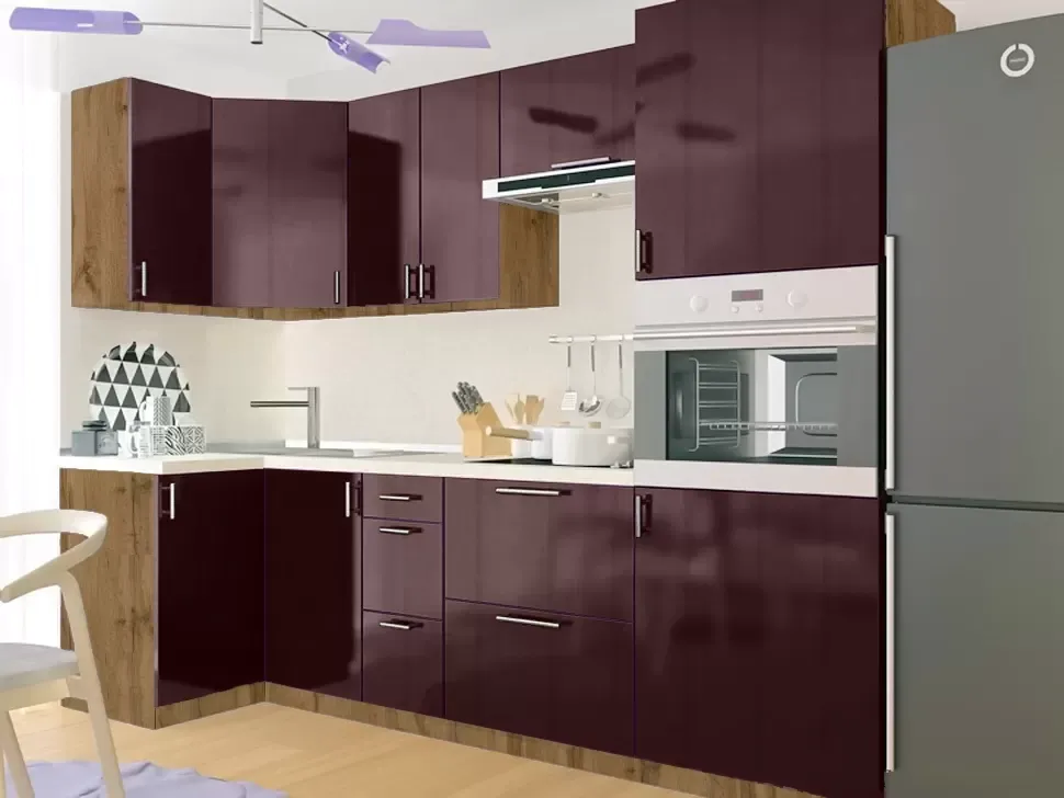 Дуб Аппалачі Мокко NEW Кутова кухня Мода 2,6×1,0 м (з пеналом) Віп-Майстер Дуб Аппалачі Мокко NEW Кутова кухня Мода 2,6×1,0 м (з пеналом) Віп-Майстер