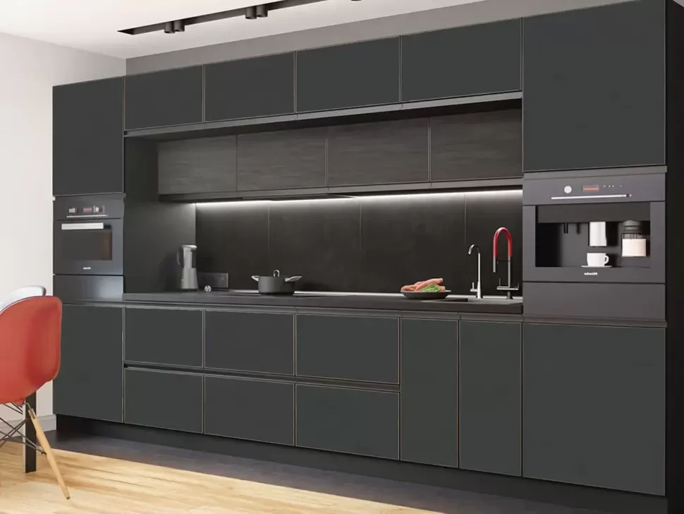 Антрацит Кухня Альта BL 3,6 м (2 пенали) Віп-Майстер