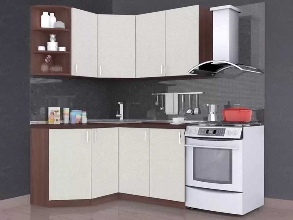Срібло NEW Металік Кутова кухня Мода 1,4×1,3 м Віп-Майстер Срібло NEW Металік Кутова кухня Мода 1,4×1,3 м Віп-Майстер