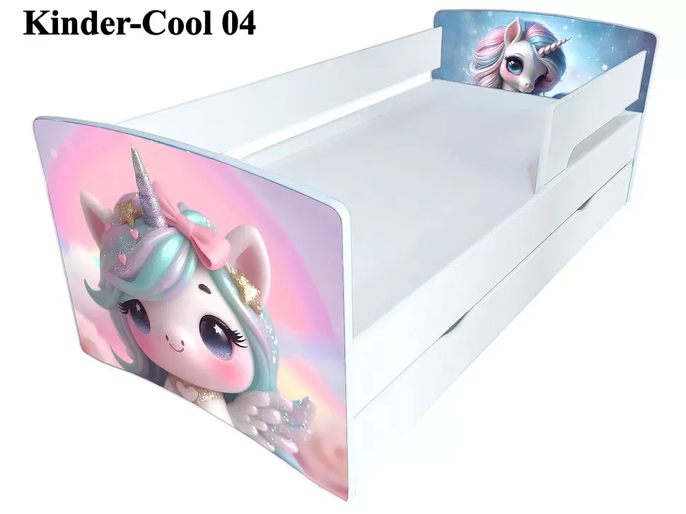 Дитяче ліжко Kinder Cool 04 Єдиноріг дитяче ліжко з ящиком меблевої фабрики Viorina DECO Дитяче ліжко Kinder Cool 04 Єдиноріг дитяче ліжко з ящиком меблевої фабрики Viorina DECO
