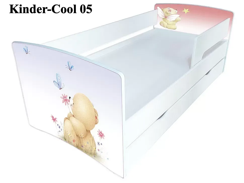 Дитяче ліжко Kinder Cool 05 Ведмедики дитяче ліжко з ящиком меблевої фабрики Viorina DECO