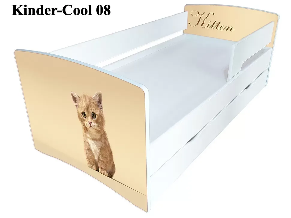 Дитяче ліжко Kinder Cool 08 Кицька дитяче ліжко з ящиком меблевої фабрики Viorina DECO