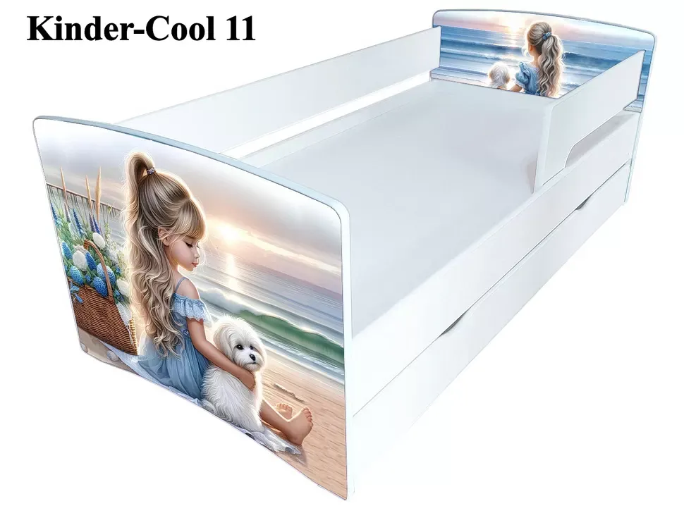 Дитяче ліжко Kinder Cool 11 Дівчинка дитяче ліжко з ящиком меблевої фабрики Viorina DECO