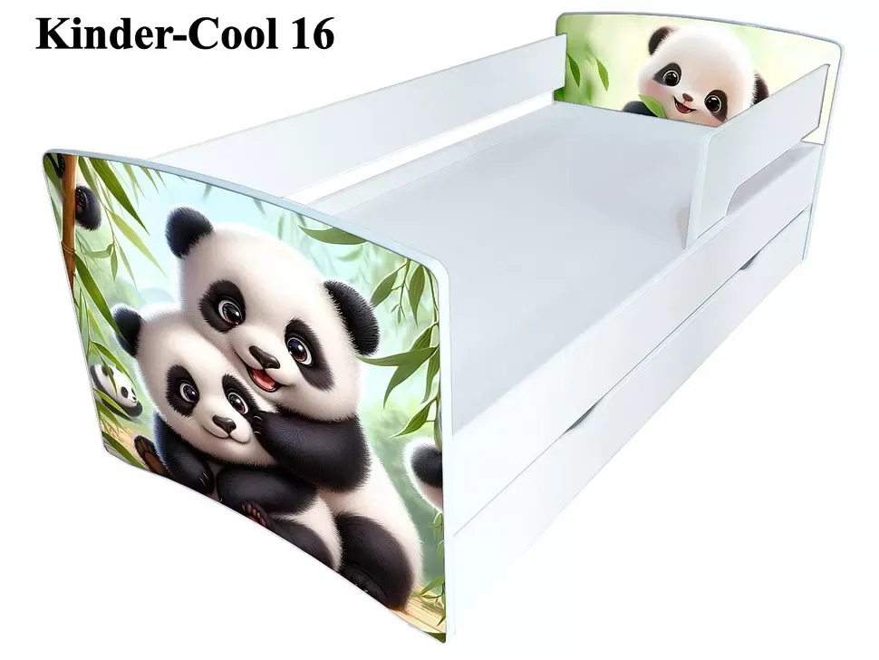 Дитяче ліжко Kinder Cool 16 Панди дитяче ліжко з ящиком меблевої фабрики Viorina DECO